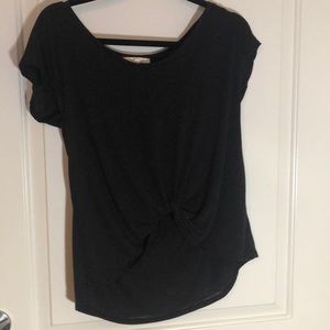 Black tied t-shirt